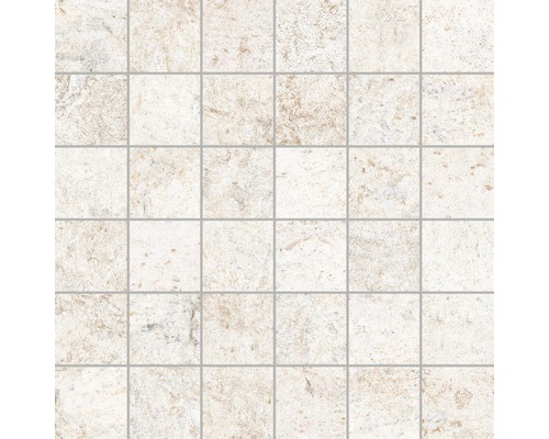Carrelage mosaïque Quarzite Blanco 30 x 30 x 0,93 cm Carreaux de mosaïque carrés en faïence
