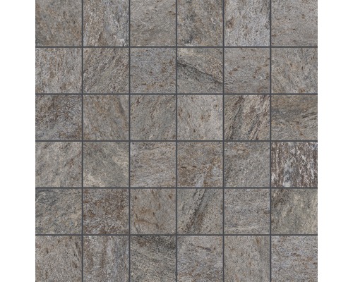 Carrelage mosaïque Quarzite gris 30 x 30 x 0,93 cm Mosaïque en grès cérame pour mur et sol