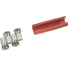 Connecteurs coaxiaux et outil de dénudage pour câble coaxial