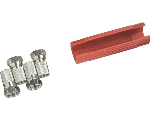 Connecteurs coaxiaux et outil de dénudage pour câble coaxial