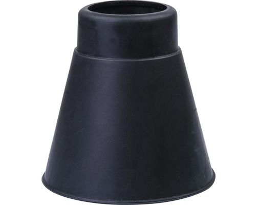 Schwarze Dachrinnenmanschette aus Kunststoff