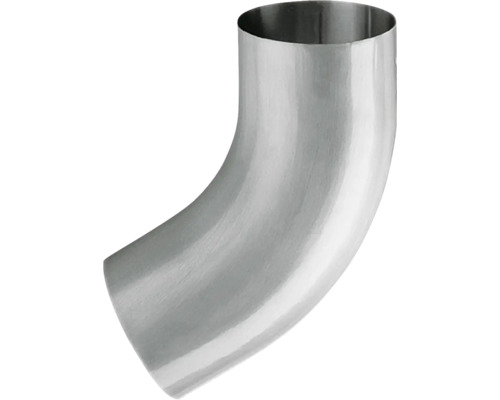 Coude pour tuyau de descente Zambelli zinc-titane rond 72° Ø 100 mm Coude de tuyau en acier inoxydable