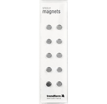 Dekomagnete Steely 10er-Set silber