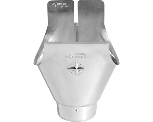 Naissance de gouttière Zambelli zinc-titane pour taille de gouttière 333 mm évacuation Ø 100 mm Gouttière de toit en métal