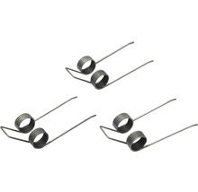 Drei Torsionsfedern aus Metall