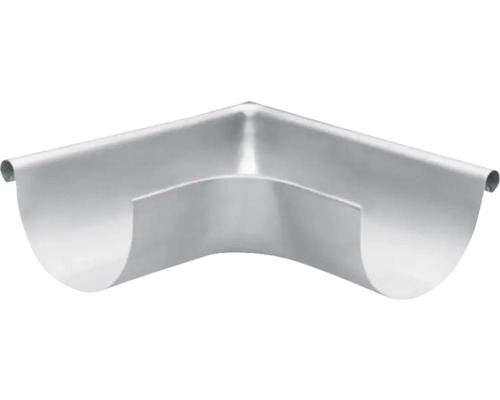 Connecteur de gouttière Zambelli zinc-titane 90° semi-circulaire pour taille de gouttière 333 mm Angle de gouttière pour l''évacuation des eaux de pluie