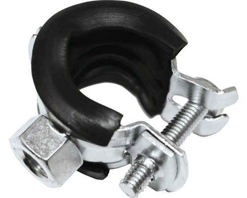 Bride d’attache easypress 3/8" galvanisée, 100 pièces Collier de serrage avec insert en caoutchouc et vis