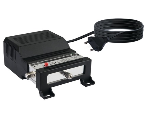Pos-amplificateur et amplificateur de câble large bande 30 dB Schwaiger BN2315531 Amplificateur d''antenne avec câble d''alimentation