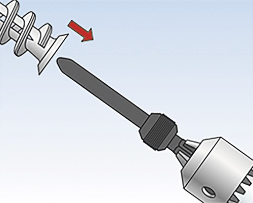 Illustration d''une cheville et d''un tournevis