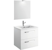Meuble-lavabo avec meuble bas, miroir et robinetterie pour la salle de bains
