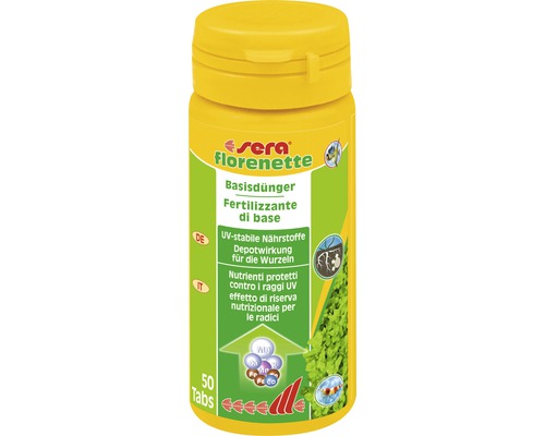 Engrais pour plantes d'aquarium sera florenette 50 comprimés d'engrais de base