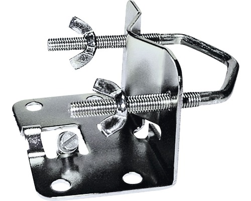 Metallhalterung mit Flügelschrauben zur Befestigung