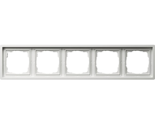 Plaque quintuple interrupteur encadrement Gira Interrupteur plat blanc pur brillant Cadre multiple pour interrupteurs et prises, cinq modules