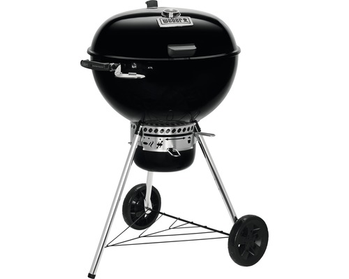 Barbecue sphérique noir Weber avec roulettes
