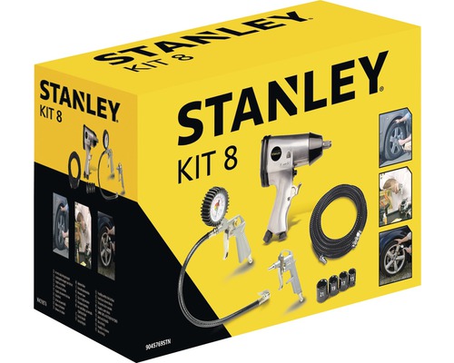 Kit d'air comprimé Stanley 8 pièces