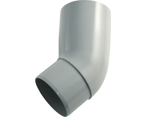 Coude pour tuyau de descente plastique rond Marley 45 degrés gris fenêtre RAL 7040 DN 125 mm