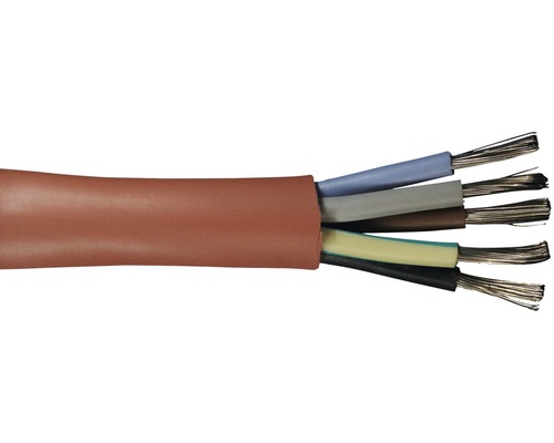 Tuyau flexible en silicone SIH-J 5x2,5 mm² couleur bordeaux câble silicone au mètre