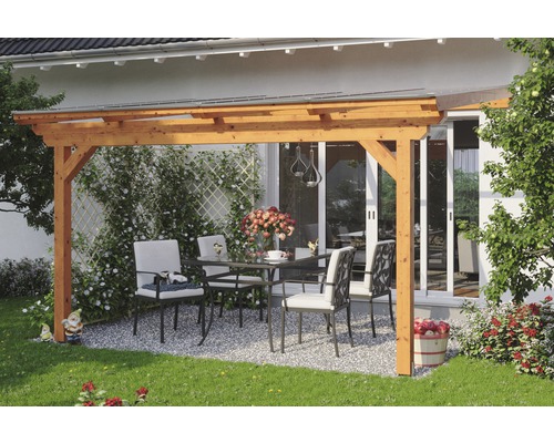 Terrassenüberdachung SKAN HOLZ Ancona 434x250 cm eiche hell Terrassenüberdachung SKAN HOLZ Ancona 434x250 cm eiche hell