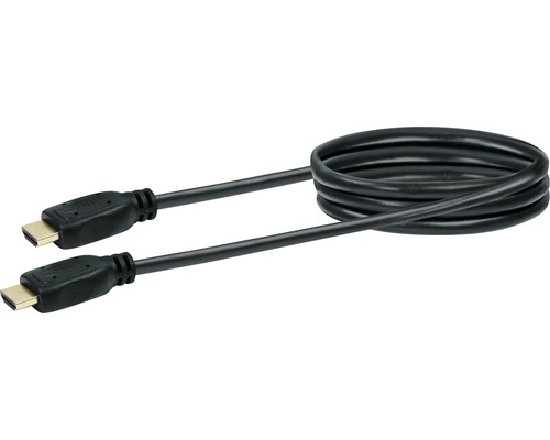 Schwarzes HDMI Kabel mit zwei Anschlüssen