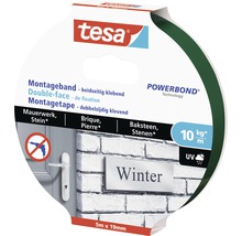 Tesa Montageband für Mauerwerk, Stein und Backstein, 5 Meter mal 19 Millimeter