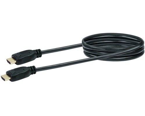 Schwarzes HDMI Kabel mit zwei Anschlüssen