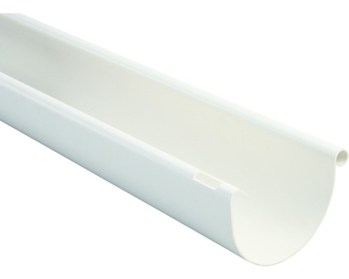 Gouttière Marley plastique semi-circulaire blanc de signalisation RAL 9016 DN 100 mm 3000 mm
