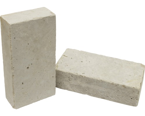 Pierre universelle FLAIRSTONE Roma travertin beige 24 x 12 x 6 cm vieillie au tambour