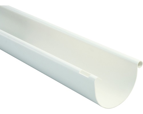 Gouttière Marley plastique semi-circulaire blanc de signalisation RAL 9016 DN 100 mm 2000 mm
