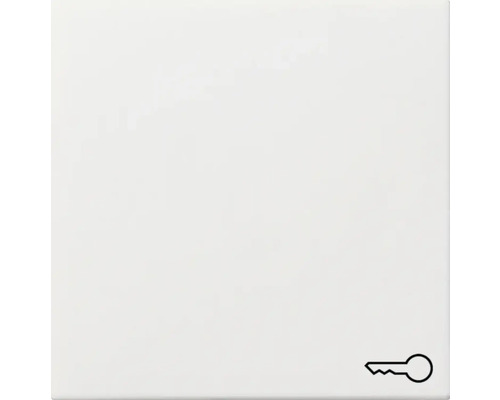 Manette avec symbole Clé bascule Gira Interrupteur plat blanc pur brillant