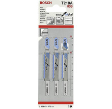 Lames de scie sauteuse Bosch T218A HSS, jeu pour métaux
