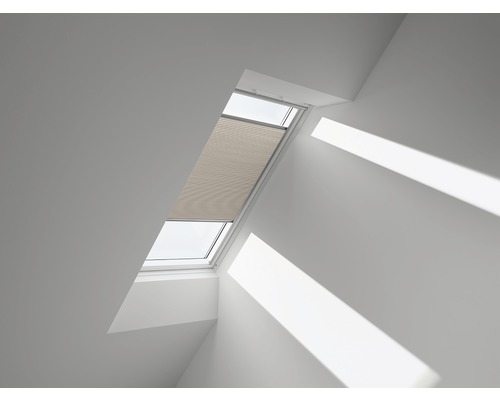 Store plissé alvéolaire VELUX uni beige à commande manuelle FHC P04 1155S Store plissé alvéolaire VELUX uni beige à commande manuelle FHC P04 1155S