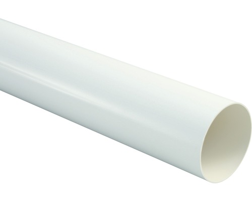 Tuyau de descente Marley plastique rond blanc de signalisation RAL 9016 DN 105 mm 3000 mm