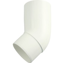 Coude pour tuyau de descente Marley plastique rond 45 degrés blanc signalisation RAL 9016 DN 105 mm-thumb-0