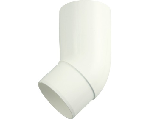 Coude pour tuyau de descente Marley plastique rond 45 degrés blanc signalisation RAL 9016 DN 105 mm-0