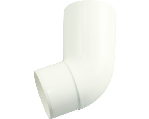 Coude pour tuyau de descente Marley plastique rond 67 degrés blanc signalisation RAL 9016 DN 105 mm