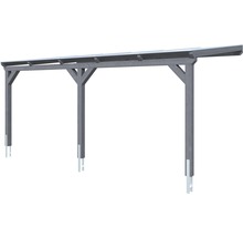 Carport simple SKAN HOLZ Vogtland avec ancrages pour poteaux 300x541 cm gris ardoise