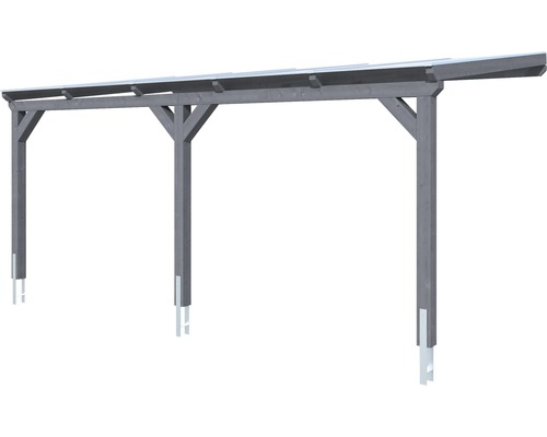 Carport en bois avec poteaux et toit