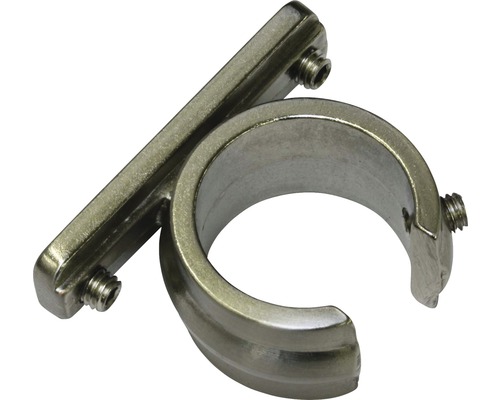 Adaptateur anneau Chicago Ø 20mm pour support universel aspect acier inoxydable Collier de serrage avec vis de fixation