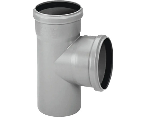 HT-EA Abzweig 87° DN 160/160 mm Graues T-Stück aus Kunststoff für Abwasserrohre