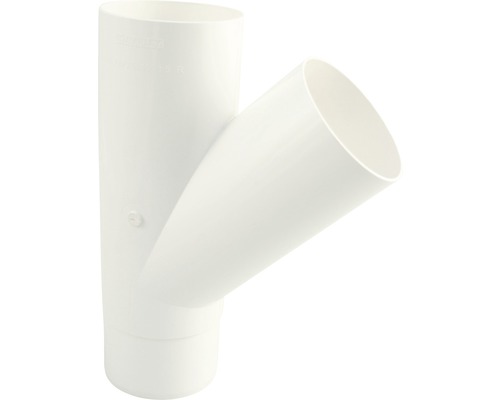 Embranchement de tuyau plastique Marley rond 45 degrés blanc signalisation RAL 9016 DN 105/105 mm