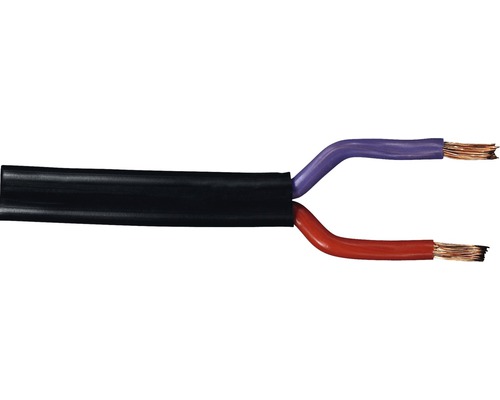 Câble basse tension 2x2,5 mm² noir au mètre
