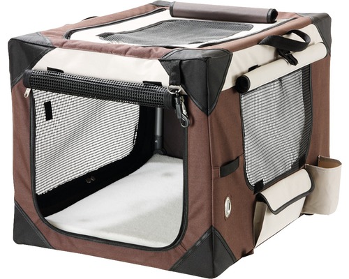 Boîte de transport Karlie smart Top de Luxe 76x51x48 cm beige marron