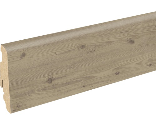 SKANDOR Sockelleiste Eiche Meran FU060L 19 x 58 x 2400 mm Sockelleiste aus Holz mit Holzstruktur