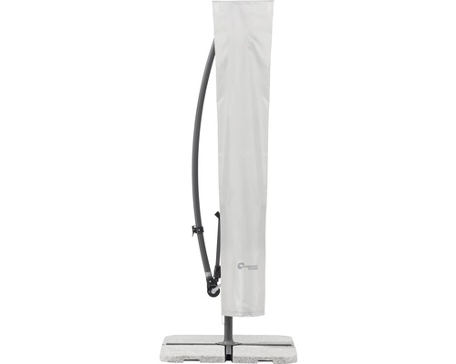 Housse de protection pour parasol déporté 206x38 cm blanc