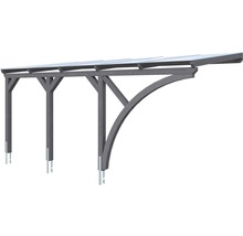 Carport en bois avec toit transparent