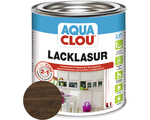 Lasure laque Clou Combi Aqua L17 chêne moyen 375 ml Aqua Clou Lasure pour vernis Pot de peinture
