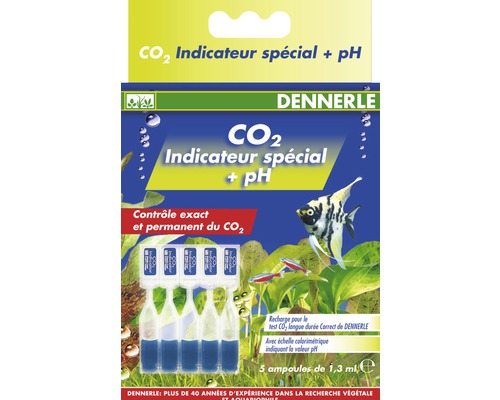 Dennerle CO2 Spezial Indikator inklusive pH Test Nachfüllpackung mit fünf Ampullen