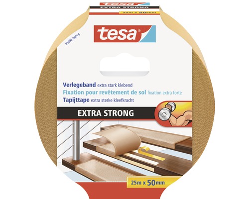 tesa doppelseitiges Verlegeband extra stark klebend 25m x 50mm-0