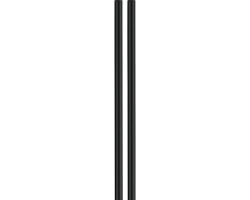 Burg Wächter Briefkastenständer Stahl verzinkt H 1500 mm Universal 150 schwarz Zwei schwarze Zaunpfosten