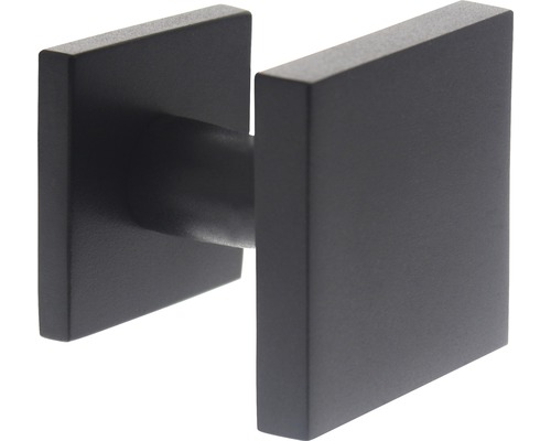 Bouton de porte d'entrée fixe carré acier inoxydable noir hxl 64/64 mm 1 pièce